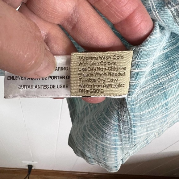 Paradise Collection Teal Blue‎ and White Buttondown Casual Shirt SZ XL - Picture 5 of 7